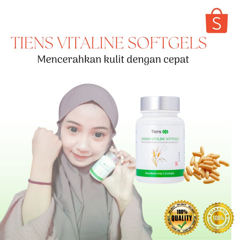 tiens vitaline softgels obat pemutih kulit vitaline pemutih tubuh