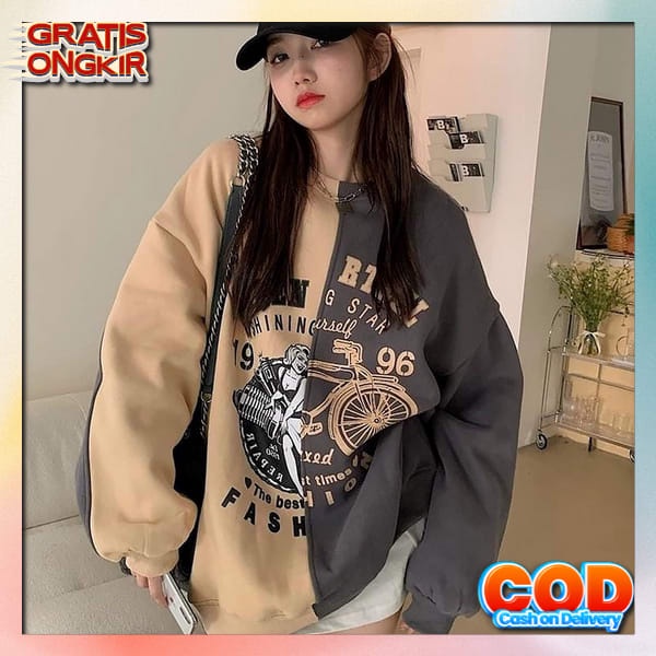 Sweeter Wanita Korea Style Baju Oversize Murah Atasan Tebal Remaja Baju Sweter Ootd 2023 Hoodie Cewe