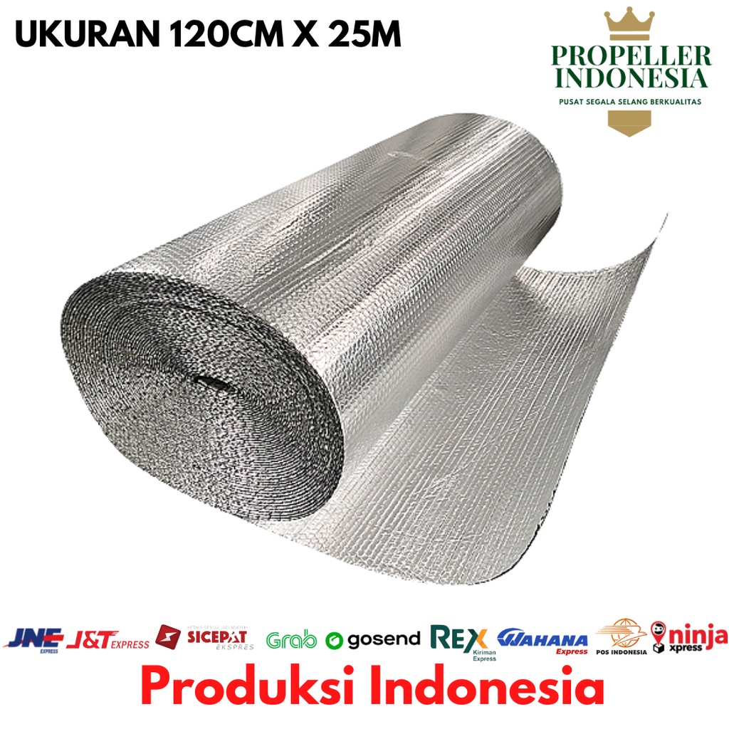 Alumunium Foil Atap Aluminium Foil Bubble Peredam Panas Insulasi Atap Double Side Dua Sisi Per Roll Berkualitas Almunium Buble Foil Anti Panas