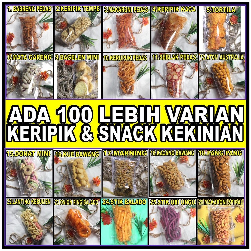 

KERIPIK KULIT MELINJO , PROMO KERIPIK MARNING PEDAS MANIS KACANG BAWANG PANG PANG PERMEN PELANGI UBI UNGU WIJEN LANTING KEBUMEN ONION RING BALADO STIK BALADO STIK UBI UNGU MAKARONI SPIRAL SMAXX BALL JAGUNG BALADO BASRENG MAKARONI TEMPE LANTING KEBUMEN KE