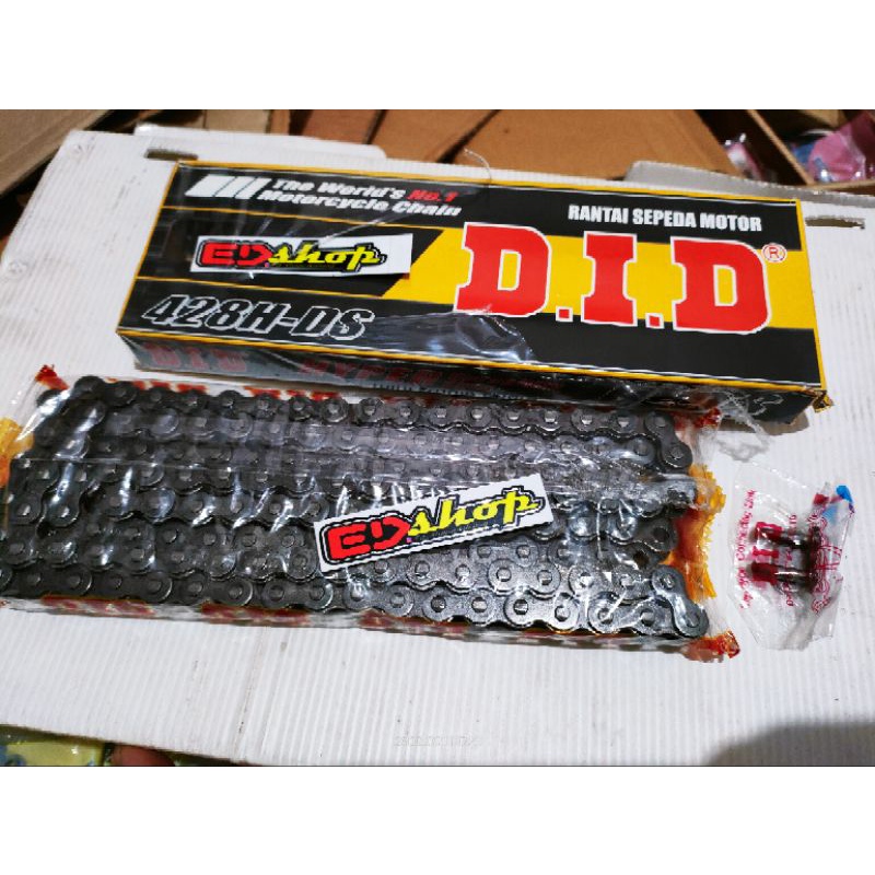Rantai 428 / 130L DID HDS HITAM CBR CB150 NINJA R VIXION SATRIA MX VERZA MEGAPRO 428H TEBEL NO SSS