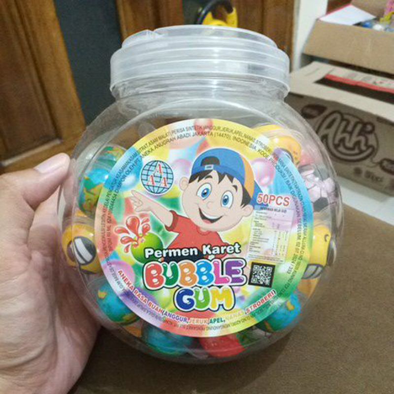 

Permen Karet Viral Bubble Gum Bola Mata Bumi Enak