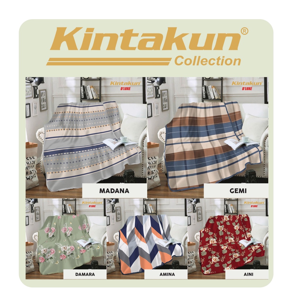 Sprei dan Selimut Set Kintakun DLuxe - Varian Motif 180x200x20cm