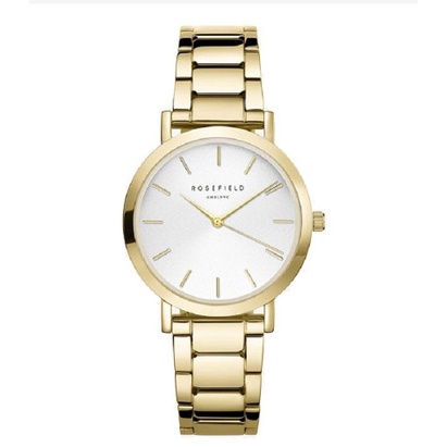 Watch Rosefield Jam Tangan Wanita The Tribeca White Sunray Steel Gold Twsg-T