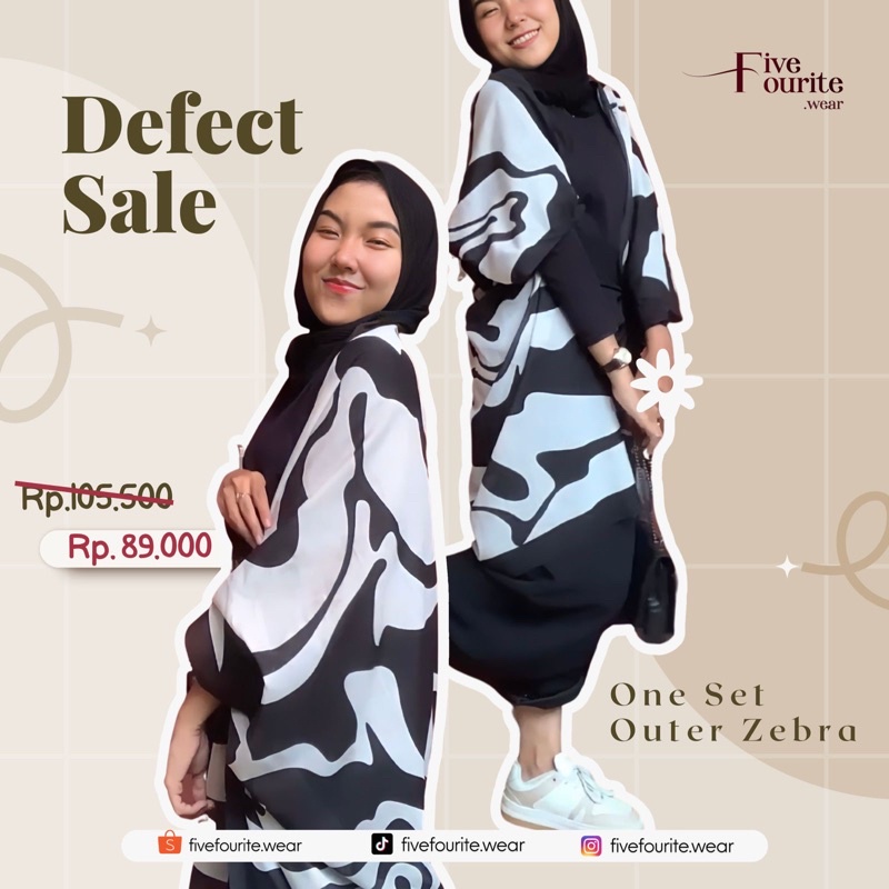 One Set Zebra BW (DEFECT SALE)~by fivefourite.wear