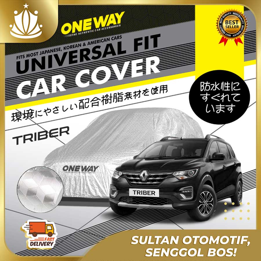 Body Cover Sarung Mobil RENAULT TRIBER Waterproof 3 LAYER TEBAL Deluxe Anti Air