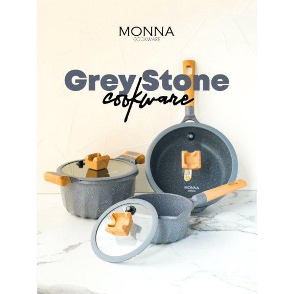 Monna Cookware Grey Stone / Greblon Coating C3+