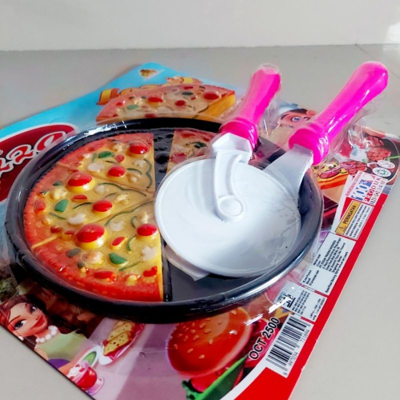 Mainan Set Pizza Potong Edukasi - Masak Masakan Fast Food Anak Perempuan Cewek Edukatif