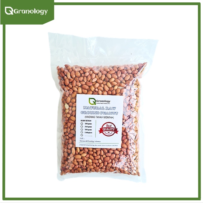 Kacang Tanah Mentah Kulit Ari / Raw Ground Peanut (1 kilogram) by Granology