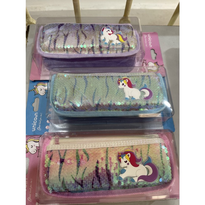

Pencil case squin mika motif unicorn satuan RATU.OS25