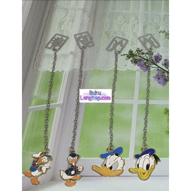 

incessbella Pembatas Buku rantai / bookmark donald duck / disney Bahan Metal Untuk Sekolah / Kantor