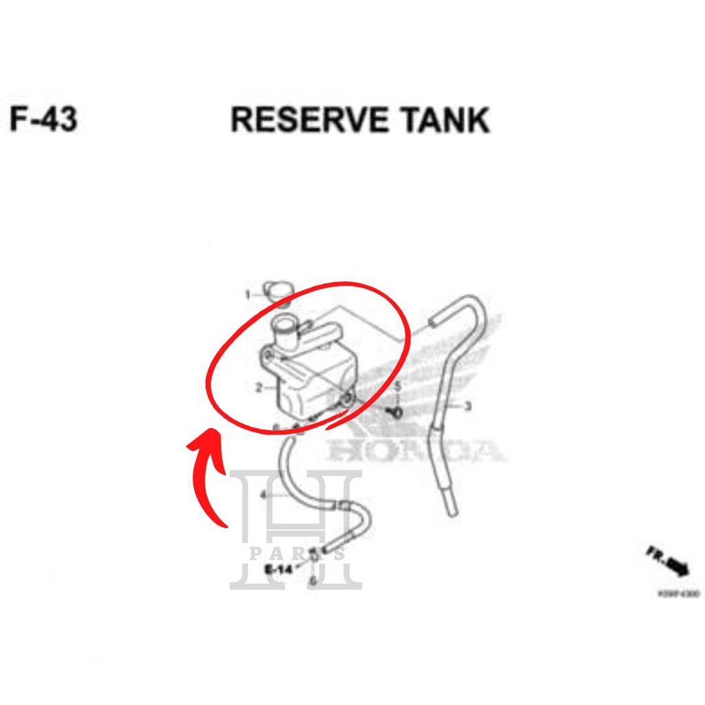 TABUNG AIR RADIATOR TANK RESERVE VARIO 125 150 ESP 19111-K59-A10 ASLI ORIGINAL AHM HGP HONDA