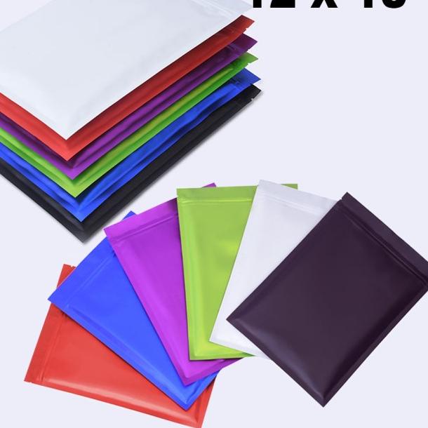 

12x18 cm Plastik Klip Full FLAT bagian dalam aluminium - ZATOPACK - HITAM 100 pcs