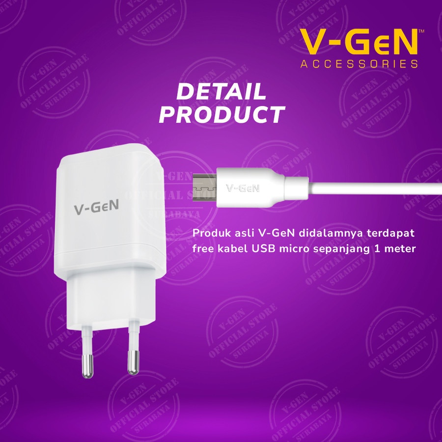 TRAVEL CHARGER V-GEN VTC1-15 VTC1-16 VTC2-16 2USB