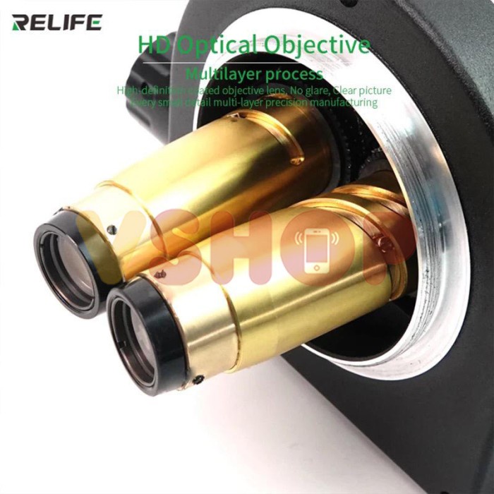 Microscope Mikroskop Trinocular Relife Rl-M3T + Ss-004N + Led Lamp