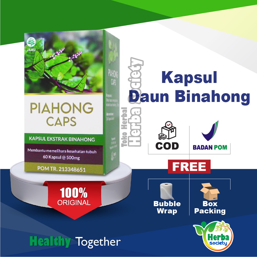 Kapsul Binahong PIAHONG CAPS Asli Original BPOM Untuk Gatal Dan Pasca Operasi