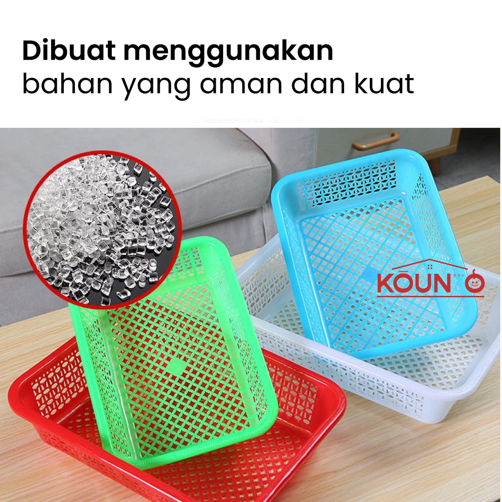 Keranjang Penyimpanan Tempat Serbaguna Kotak Organizer Kranjang Plastik Laundry Pakaian Size L