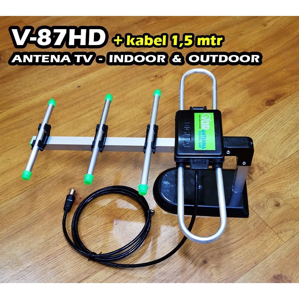 ANTENA TV INDOOR &amp; OUTDOOR VDR V-87HD + KABEL 1.5M / ANTENA DIGITAL VDR / ANTENA TV MURAH/ANTENA TV SUPER JERNIH