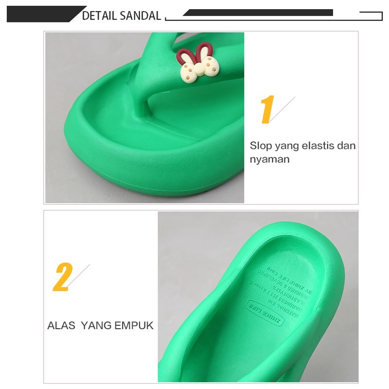 Sandal Jepit Wanita Anti Slip | Sendal Jepit Hak Jelly Yizumi 9016-1