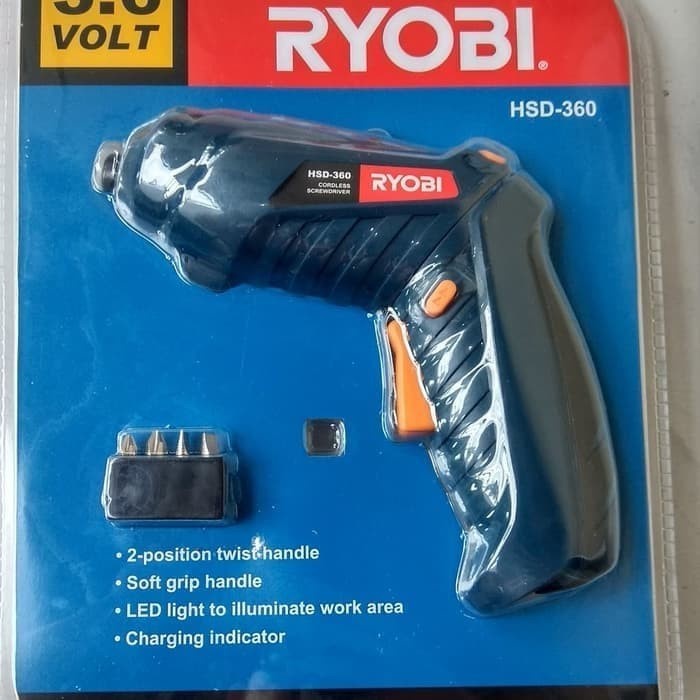[READY] Ryobi Cordless Screwdriver/ Obeng Charge/ Cas Hsd 360 3.6V / Perlengkapan Rumah Tangga Murah