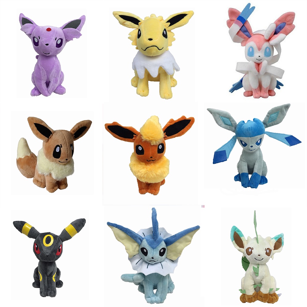 8&quot; Mainan Boneka Pokemon Jolteon Flareon Glaceon Umbreon Espeon Sylveon Plush Doll