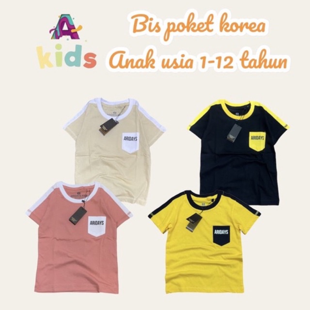 Kaos Distro Anak Laki Laki Umur 1-12 Tahun Bahan Cotton 30s