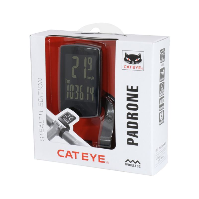 SPEEDOMETER CYCLO COMPUTER CATEYE PADRONE STEALTH EDITION