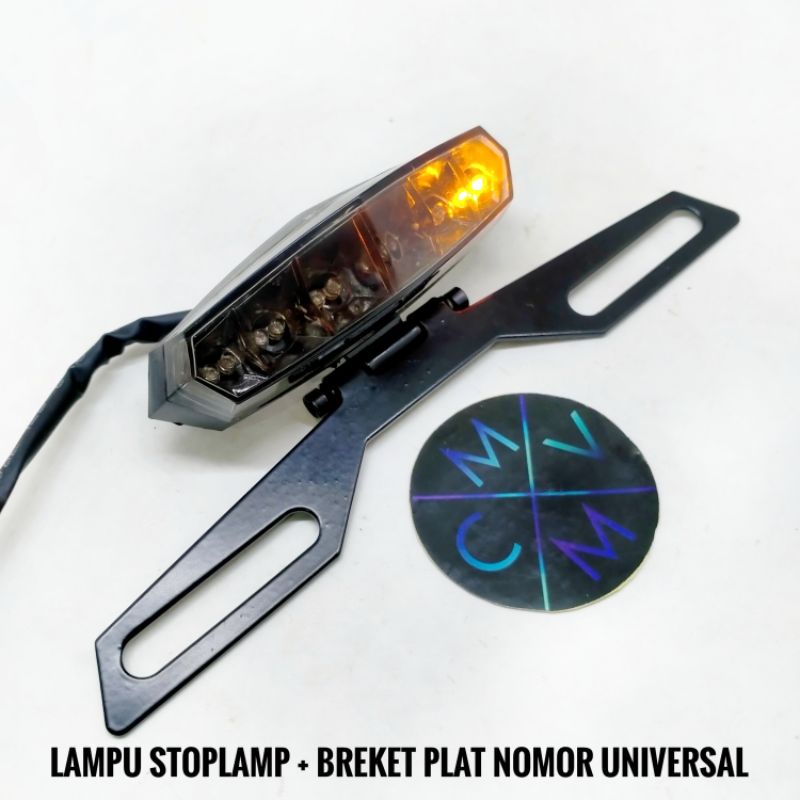 LAMPU STOP / STOPLAMP LED MOTOR 3in1 RUNNING + DUDUKAN PLAT NOMOR UNIVERSAL