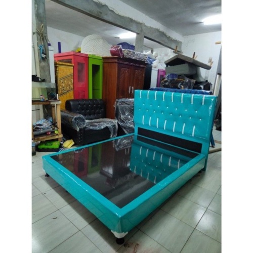Dijual sparepart Divan Standar bahan kulit/Oskar 180x200 - Hijau 160x200 26 Limited