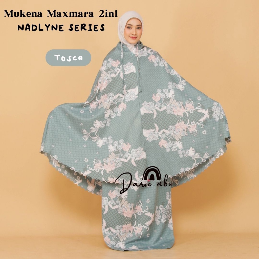 Mukena Dewasa Maxmara Luxury 2in1 Printing Premiun Laser Cut Mewah Tas Sajadah