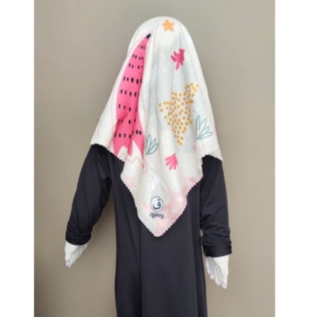 VOAL PRINTING ANAK INSTANT MOTIF CEMARA LUCU / HIJAB INSTANT ANAK MOTIF LUCU / KERUDUNG ANAK KARAKTER LUCU