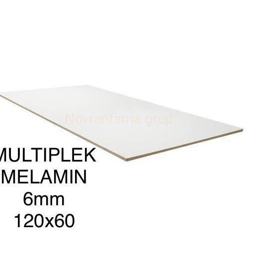 Multiplek / Triplek melamin putih 6mm (120x60)cm, melaminto plywood