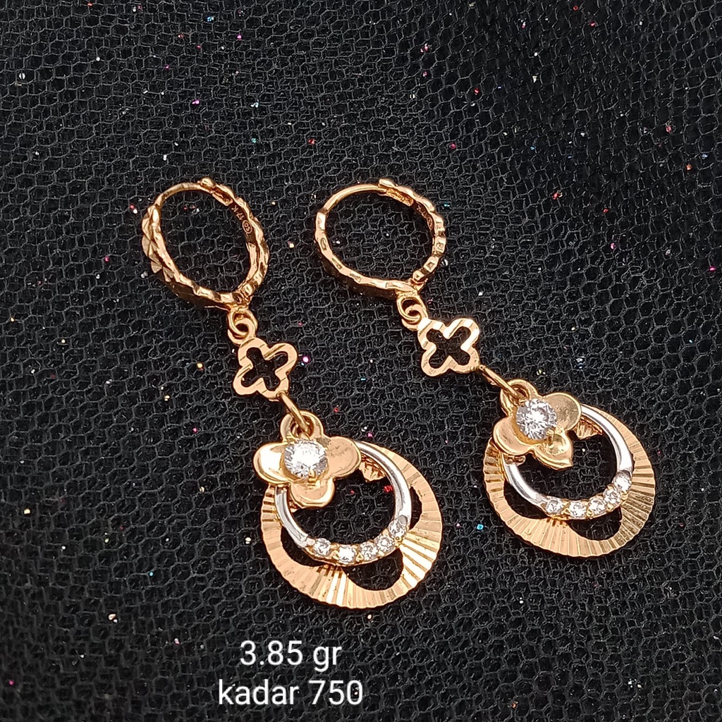 Anting emas 17K - 3.85 gr kadar 750 - 3860