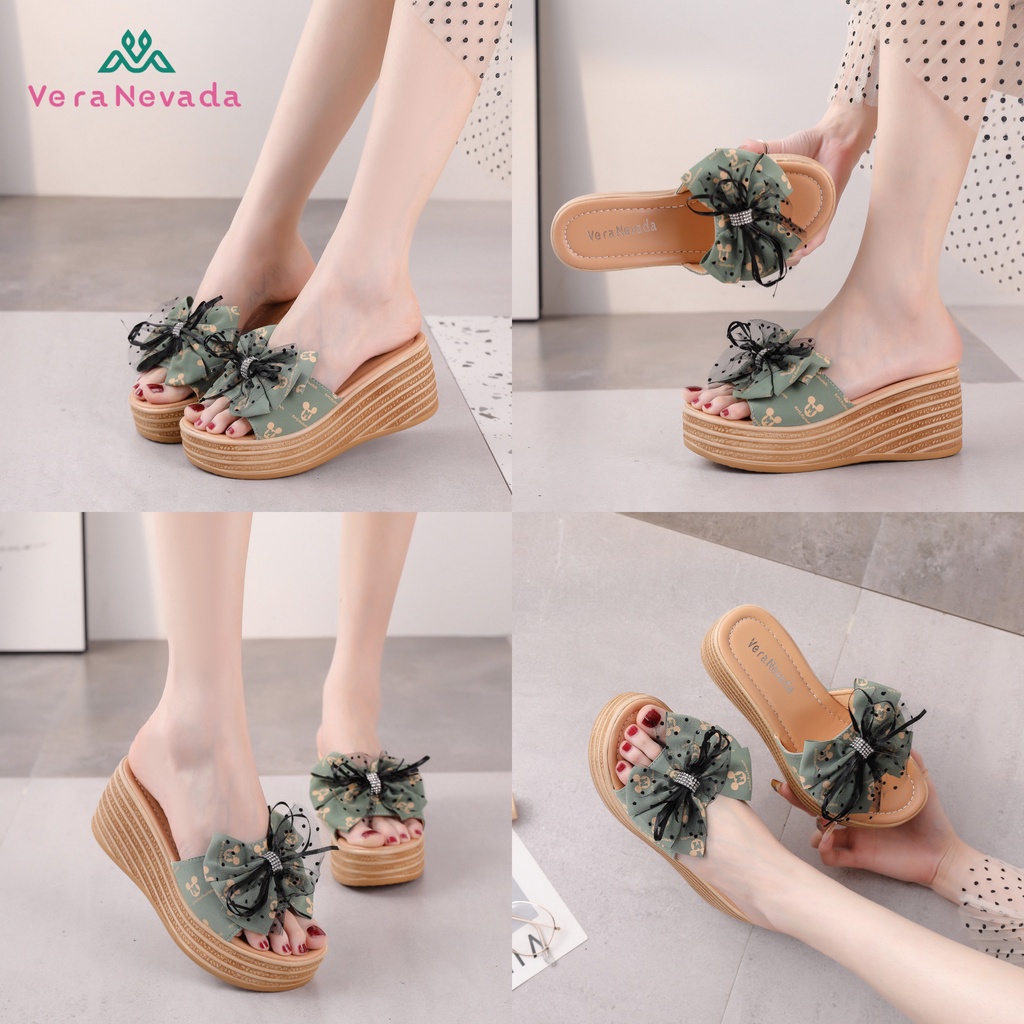 Vera Nevada Keyna Sandal Wedges Wanita VN1163