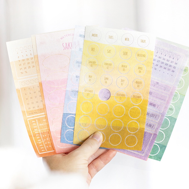 

Sticker Watercolor 6 Lembar