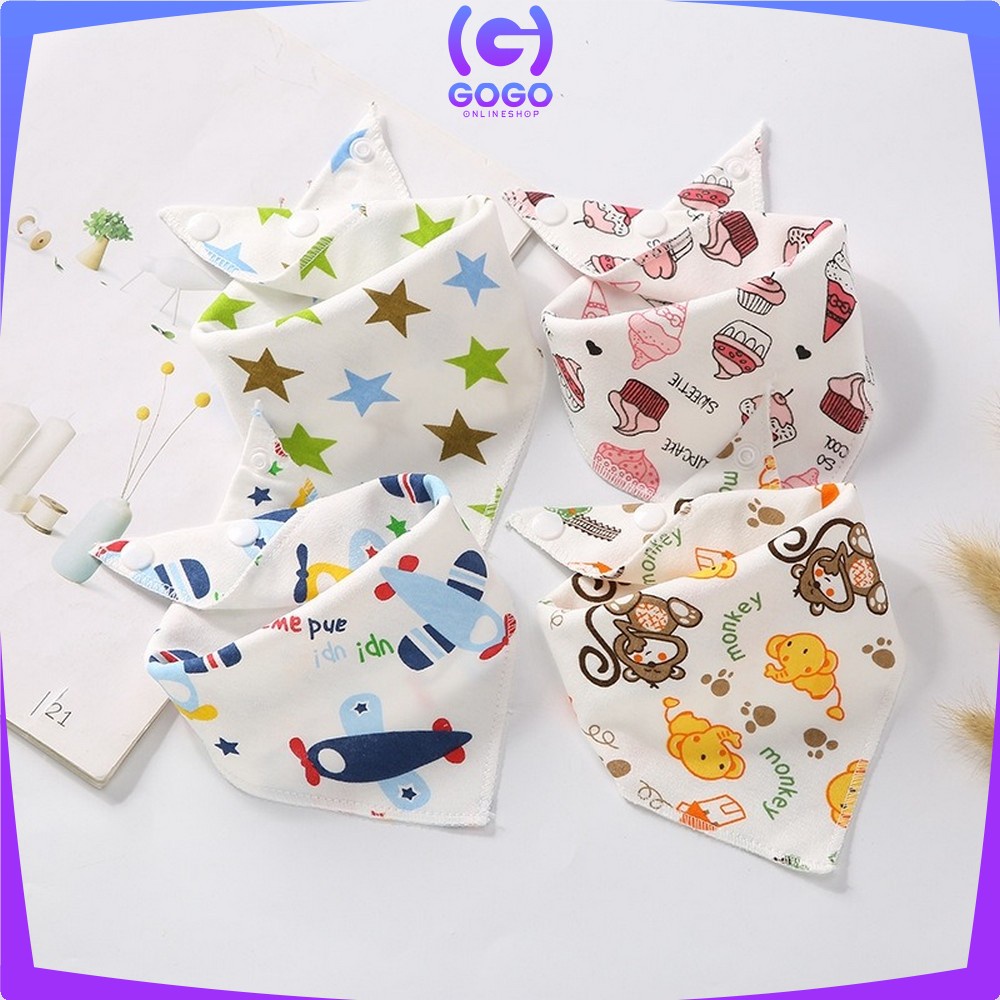 GOGO-P34 Celemek Makan Bayi Lucu Slaber Segitiga Baby Bibs Slabber Bayi Sleber Air Liur Bayi Murah