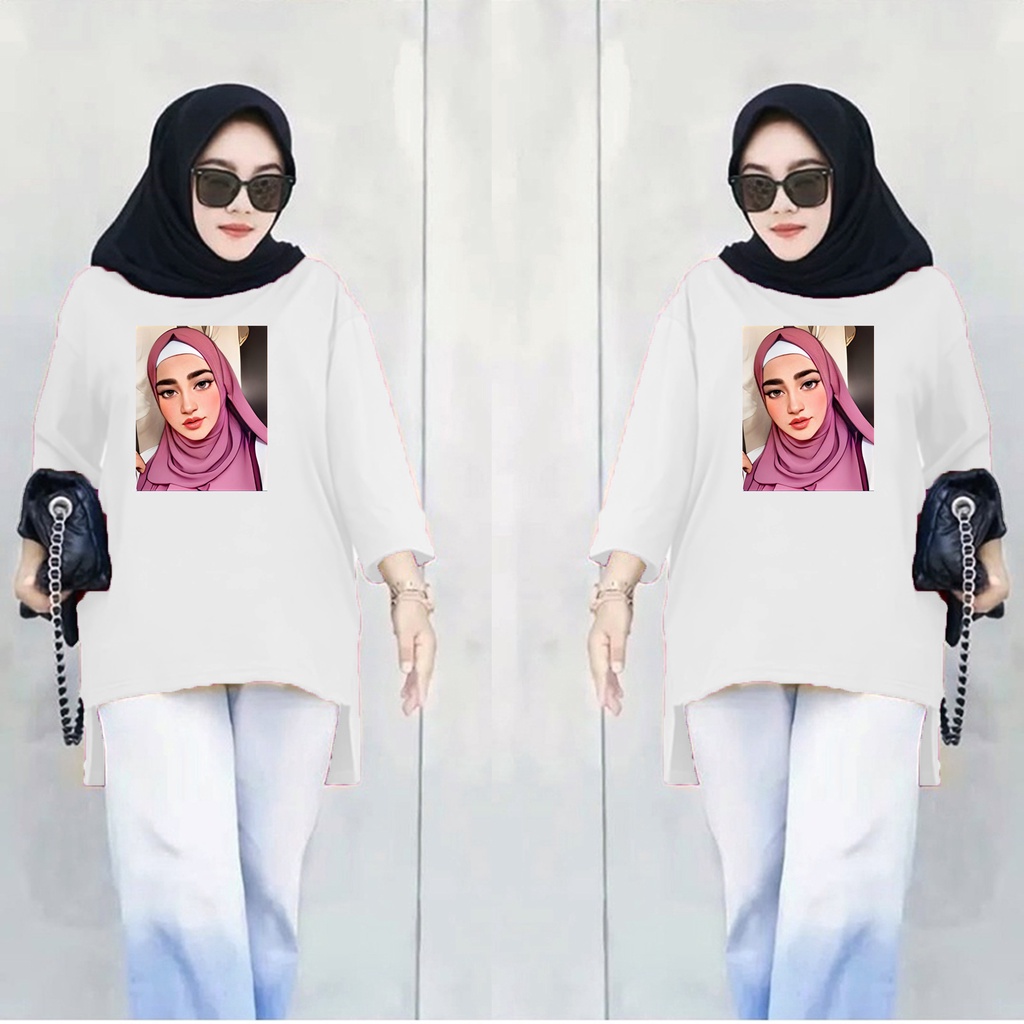 GSC - Long Tunik ANIME Girl Cadar 006 / Tunik Panjang Wanita Crepe premium