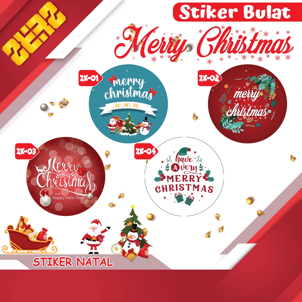 

Cetak Stiker Label Natal Christmas / Stiker Natal dan Tahun Baru / Sticker Label Christmas