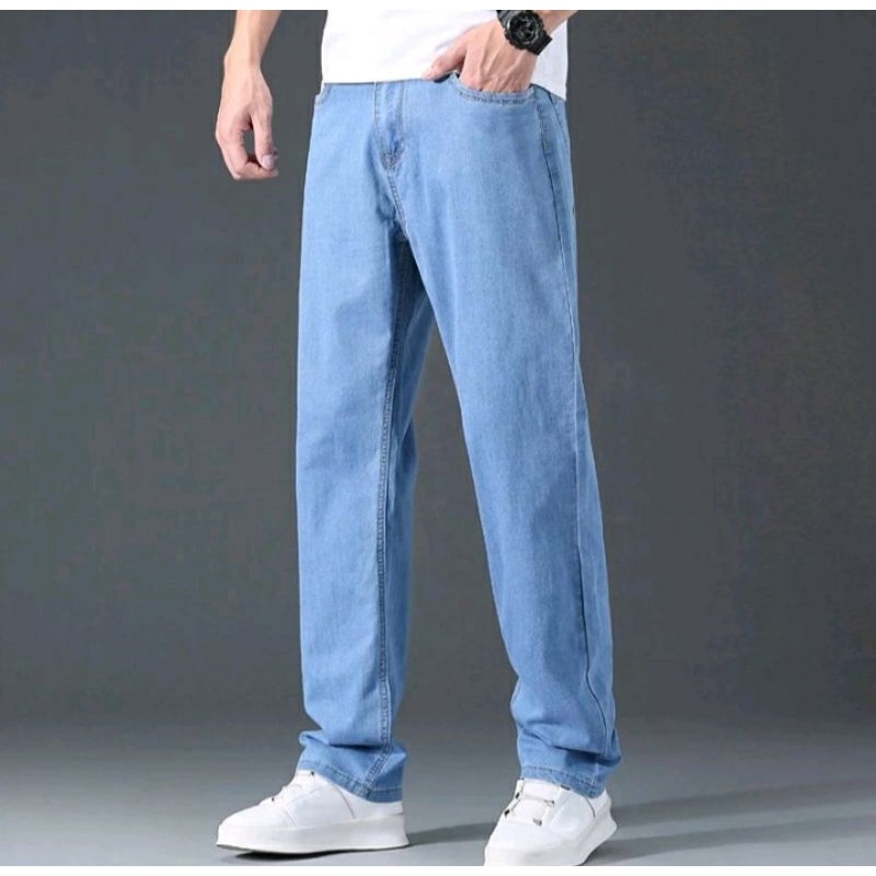 CELANA REGULER JEANS PRIA STANDART BAHAN FULL COTTON