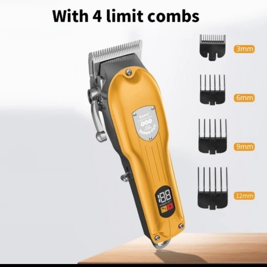 COD Alat Cukur Rambut Professional Hair Clipper  Kemei km-802 / Cukuran Rambut Kemei KM-802 / Mesin Cukur Rambut Kemei KM-802