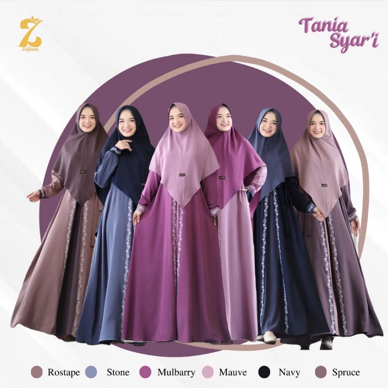 Tania syar'i by zulfana ready stock