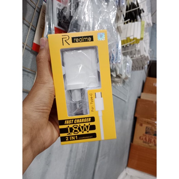 PROMO CHARGER REALME 7i / 6i || FAST CHARGER 18WATT [ USB-C ] ORIGINAL 100%