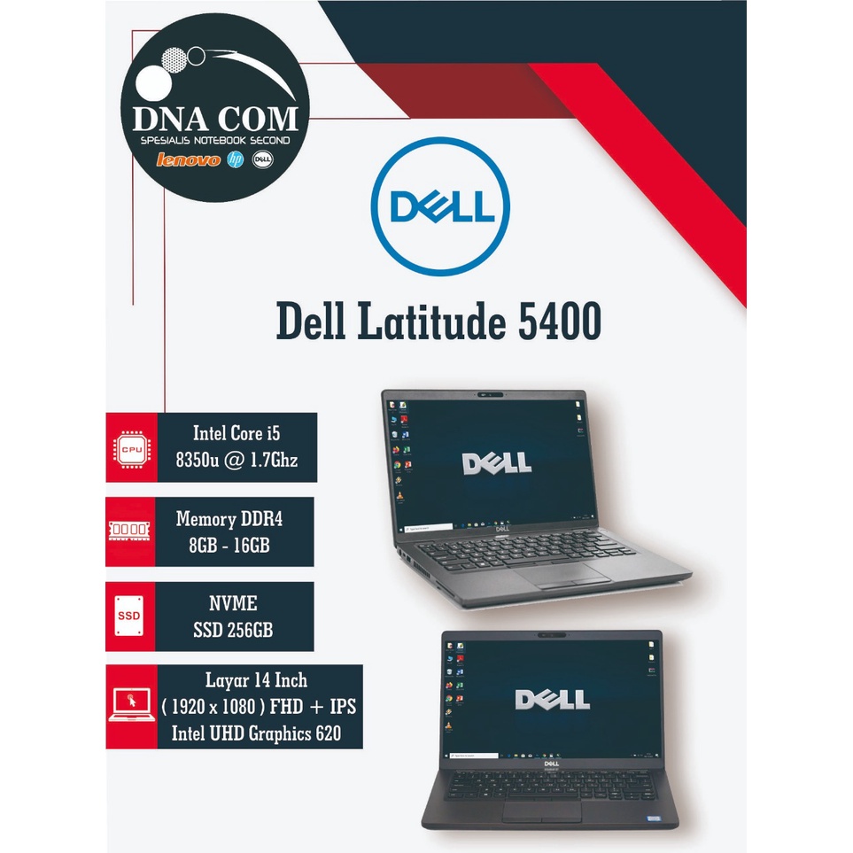 Dell Latitude 5400 i5 Gen 8 | 8GB | SSD 256GB | Berkualitas / Bergaransi / Murah