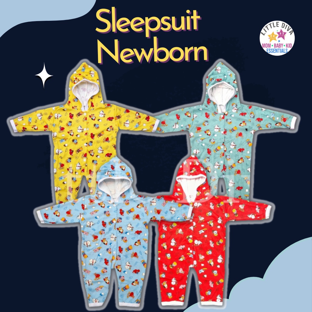 Sleepsuit Bayi Jumper Bayi 1 pcs SHAQUEEN / ZAHDAN SLEEP SUIT