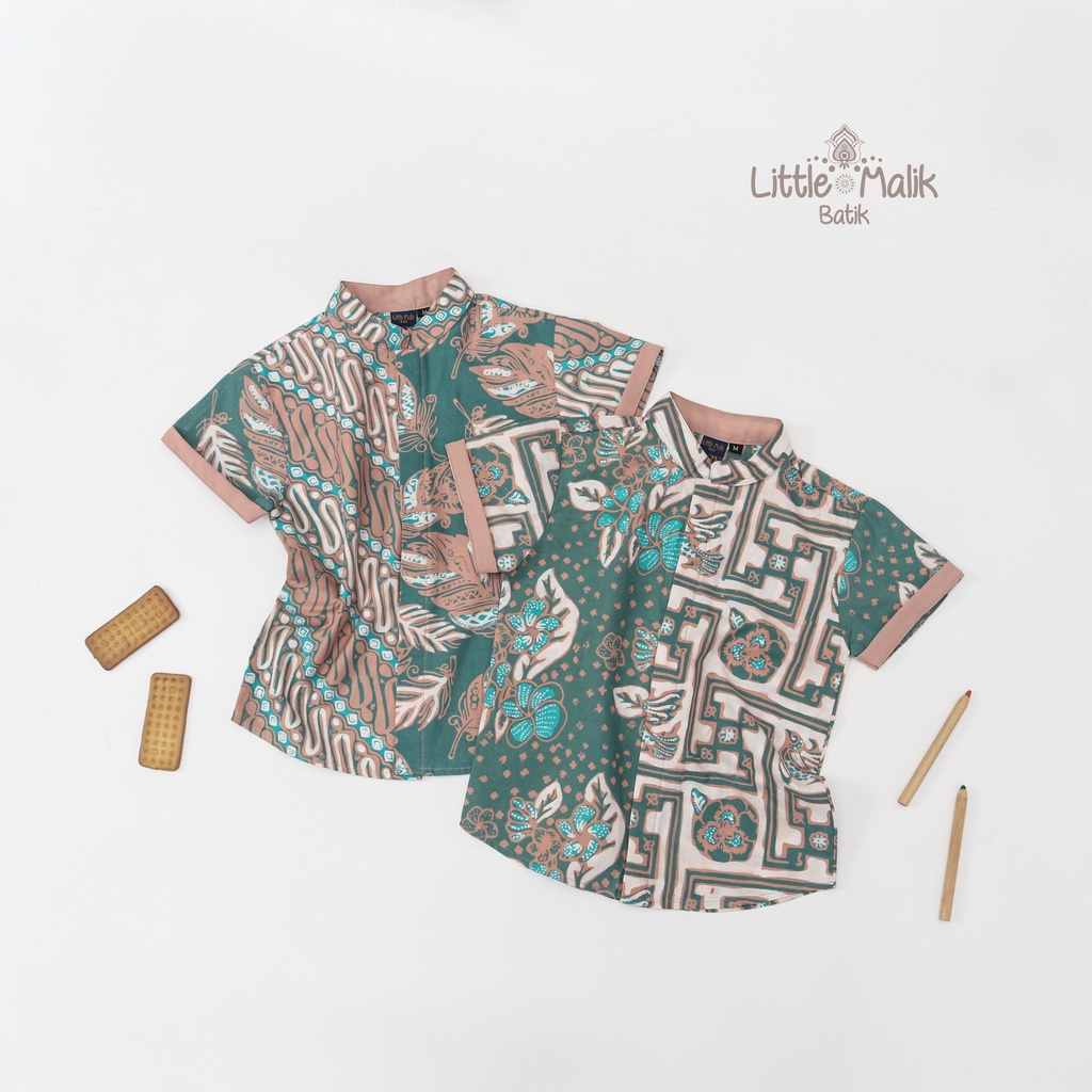 Kemeja Batik Anak Lengan Pendek By Little Malik Batik, Lawasan Solo