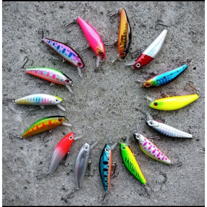 umpan pancing floating minnow lure/minnow casting