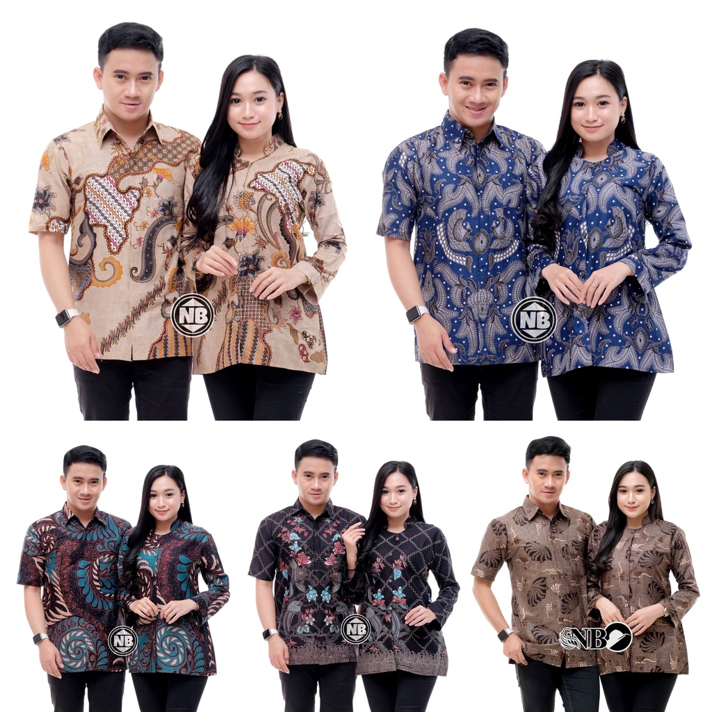 Batik Couple Modern Atasan Blouse Batik Kerja Kantor Wanita Seragam Batik M L XL XXL