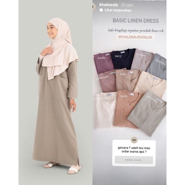 Basic linen dress khalewale