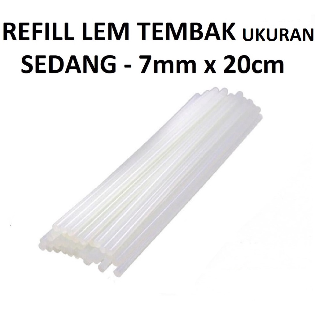 ISI Refill Lem Tembak Glue Gun STICK 0,7 x 20 CM / Lem Tembak Bakar Kecil