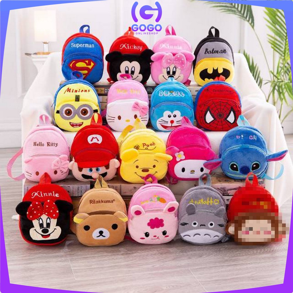 GOGO-T31 Tas Ransel Anak Karakter Tas Punggung Backpack Anak Sekolah TK / SD Mini Motif Cartoon Import